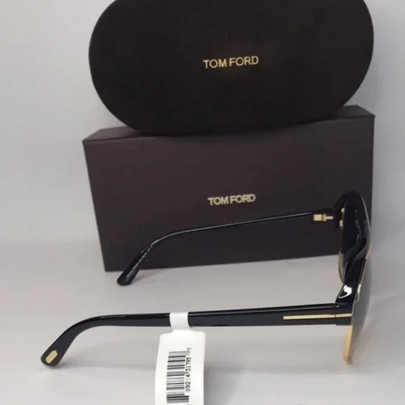 Tom Ford MARSHALL FT 0929 Shiny Black/Grey Brown Shaded 58/16/145 unisex Sunglas - Picture 5 of 9